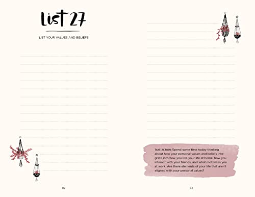 52 Lists for Happiness: Weekly Journaling Inspiration for Positivity, Balance, and Joy (A Guided Self -Love Journal with Prompts, Photos, and Illustrations)