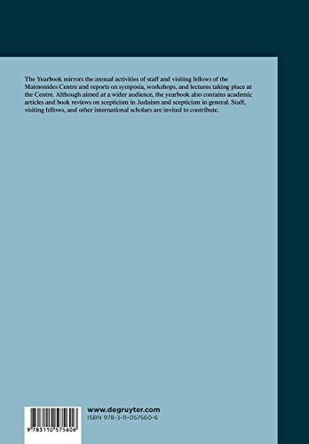 Yearbook of the Maimonides Centre for Advanced Studies. 2018