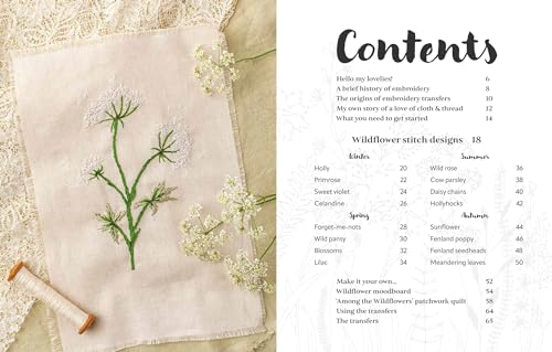A Love of Cloth and Thread: Among the Wildflowers: Over 25 original embroidery designs with iron-on transfers