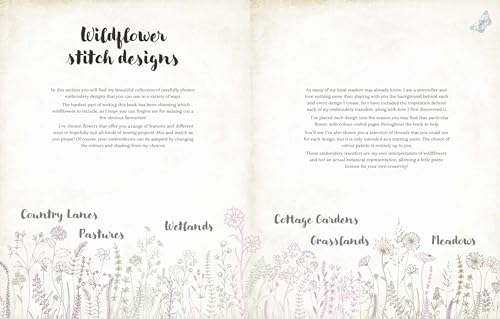 A Love of Cloth and Thread: Among the Wildflowers: Over 25 original embroidery designs with iron-on transfers
