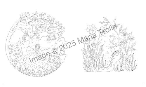 Fairytale Worlds: Coloring Book