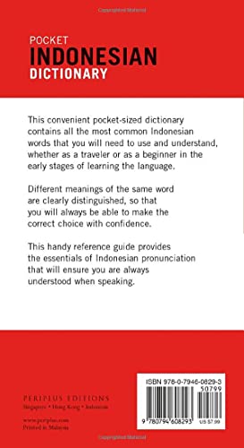 Periplus Pocket Indonesian Dictionary: Revised and Expanded (Over 12,000 Entries) (Periplus Pocket Dictionaries)