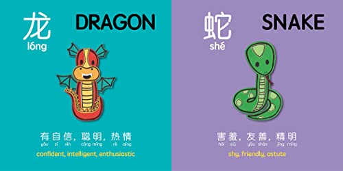 Lucky Lunar Animals - Simplified: A Bilingual Book in English and Mandarin with Simplified Characters and Pinyin (Bitty Bao)