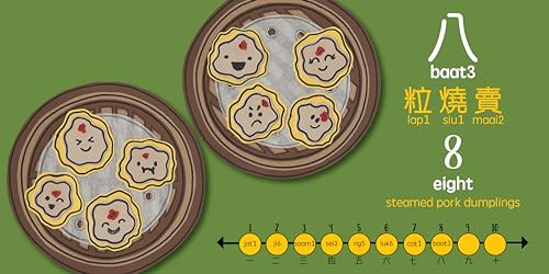Counting With Dim Sum - Cantonese: A Bilingual Book in English and Cantonese with Traditional Characters and Jyutping (Bitty Bao)