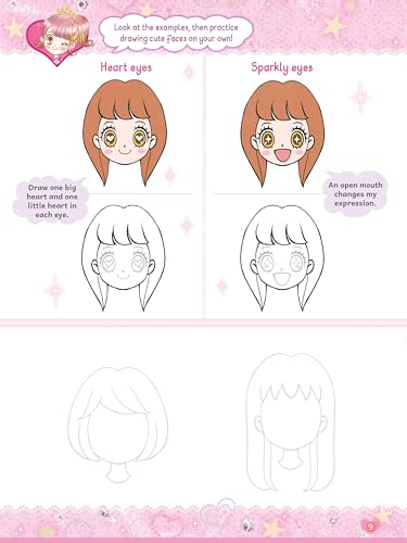 The Kawaii Princess Drawing and Activity Book: Draw Cute Princesses with Mix-and-Match Clothing, Hair and Accessories! (With 150 colorful stickers)