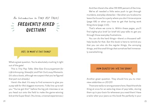 Tiny Pep Talks: Bite-Size Encouragement for Life's Annoying, Stressful, and Flat-Out Lousy Moments