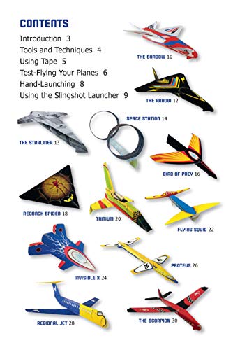 Instant Paper Airplanes Kit: 12 Pop-out Airplanes You Tape Together and Fly in Minutes! [12 precut pop-out airplanes; slingshot launcher, tape & full-color book]