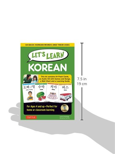 Let's Learn Korean Kit: 64 Basic Korean Words and Their Uses (Flash Cards, Free Online Audio, Games & Songs, Learning Guide and Wall Chart)
