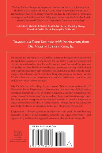 Kingonomics: Twelve Innovative Currencies for Transforming Your Business and Life Inspired by Dr. Martin Luther King Jr.