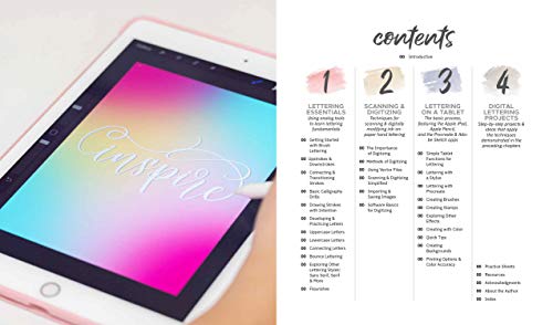 Digital Hand Lettering and Modern Calligraphy: Essential Techniques Plus Step-by-Step Tutorials for Scanning, Editing, and Creating on a Tablet
