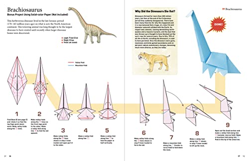 Amazing Origami Dinosaurs: Paper Dinosaurs Are Fun to Fold! (10 Dinosaur Models + 32 Tear-Out Sheets + 5 Bonus Projects)
