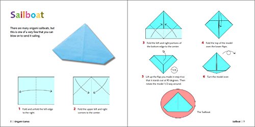 Origami Games for Kids Kit: Action Packed Games and Paper Folding Fun! [Origami Kit with Book, 48 Papers, 75 Stickers, 15 Exciting Games, Easy-to-Assemble Game Pieces]