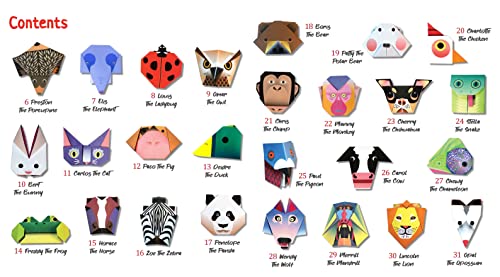 Fun with Origami Animals Kit: 40 Different Animals! Includes Colorfully Patterned Folding Sheets! Full-color 48-page Book with Simple Instructions (Ages 6 - 10)