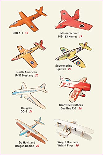 Scale Model Paper Airplanes Kit: Iconic Planes That Really Fly! Slingshot Launcher Included! - Just Pop-out and Assemble (14 Famous Pop-out Airplanes)