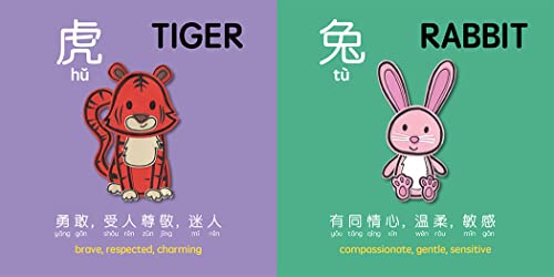Lucky Lunar Animals - Simplified: A Bilingual Book in English and Mandarin with Simplified Characters and Pinyin (Bitty Bao)