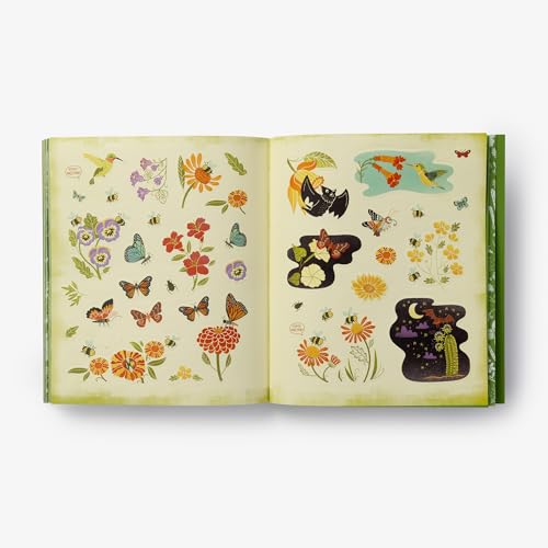 What's Inside a Garden? Stickerology: 500+ Stickers of Blooms, Butterflies, Birds, and More; Stickers for Gardeners, Nature-Lovers, and More; Stickers for Journals, Water Bottles, and Laptops