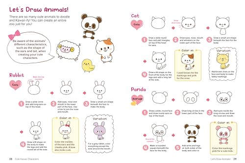 Kawaii Doodles: Supercute Drawings in Four Easy Steps (with over 1,250 illustrations)