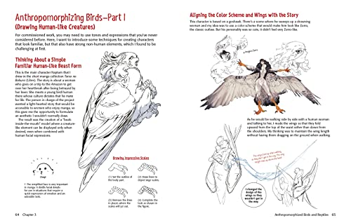 A Guide to Drawing Manga Fantasy Furries: and Other Anthropomorphic Creatures (Over 700 illustrations)