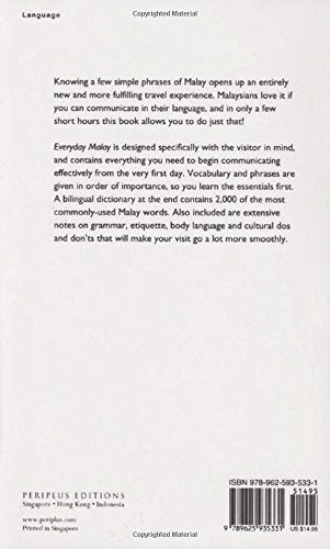 Everyday Malay Phrase Book and Dictionary: Your Guide to Speaking Malay Quickly and Effortlessly in a Few Hours