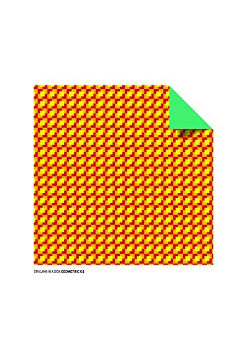 192 Origami Folding Papers in Geometric Patterns: 6x6 Inch Origami Paper Printed with 8 Different Patterns: Origami Book with Instructions 4 Projects Included