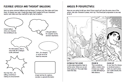 Blank Comic Book: Draw Your Own Manga! (84 Blank Pages of 21 Different Templates)
