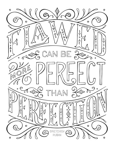 The Happiness Project Mini Posters: A Coloring Book: 20 Hand-Lettered Quotes to Pull Out and Frame