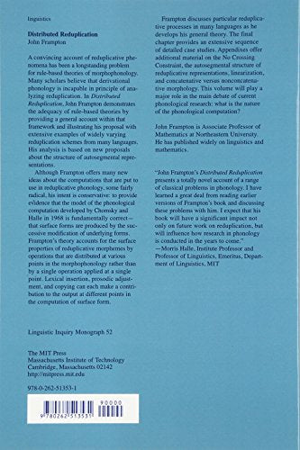 Distributed Reduplication (Linguistic Inquiry Monographs)