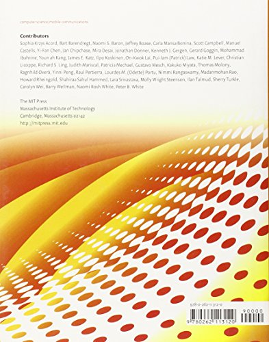 Handbook of Mobile Communication Studies