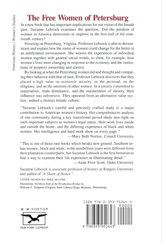 The Free Women of Petersburg: Status and Culture in a Southern Town, 1784-1860