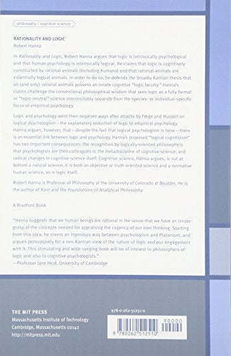 Rationality and Logic (Bradford Books)