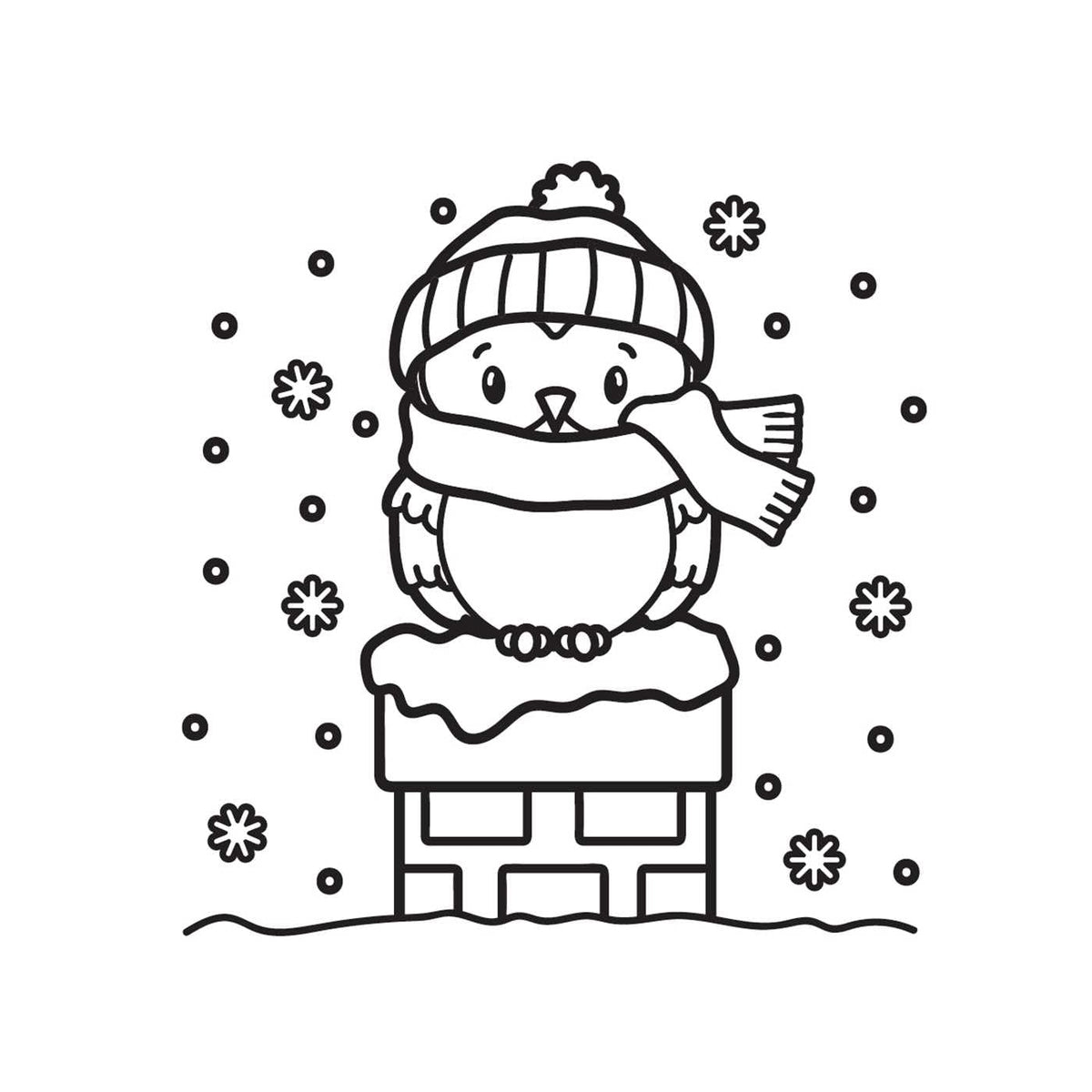 Winter Wonder Mini Coloring Book (Cute and Cozy)