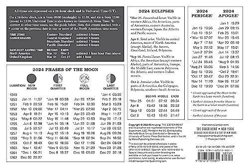 2024 Moon Calendar Card (5 pack): Lunar Phases, Eclipses, and More!