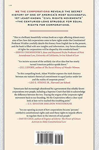 We the Corporations: How American Businesses Won Their Civil Rights