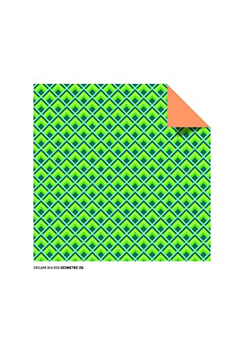 192 Origami Folding Papers in Geometric Patterns: 6x6 Inch Origami Paper Printed with 8 Different Patterns: Origami Book with Instructions 4 Projects Included