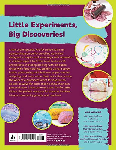 Little Learning Labs: Art for Little Kids, abridged paperback edition: 26 Playful Projects for Preschoolers; Activities for STEAM Learners (Volume 8) (Little Learning Labs, 8)