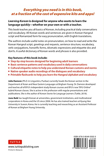 Learning Korean: A Language Guide for Beginners: Learn to Speak, Read and Write Korean Quickly! (Free Online Audio & Flash Cards) (Easy Language Series)