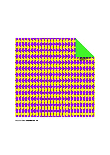 192 Origami Folding Papers in Geometric Patterns: 6x6 Inch Origami Paper Printed with 8 Different Patterns: Origami Book with Instructions 4 Projects Included