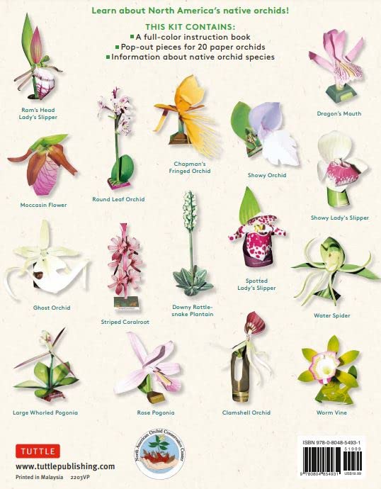 Origami Orchids Kit: 20 Beautiful Die-Cut Paper Models
