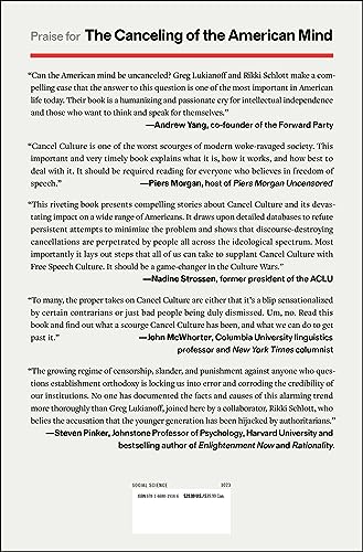 The Canceling of the American Mind: Cancel Culture Undermines Trust and Threatens Us All?But There Is a Solution