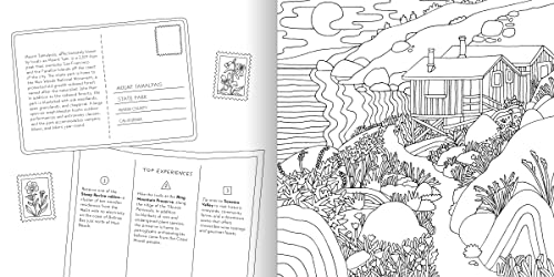 Road Trip! Coloring Book: Color Your Way to National Parks, Landmarks, and Roadside Attractions: A Coloring Book