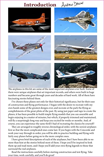 Scale Model Paper Airplanes Kit: Iconic Planes That Really Fly! Slingshot Launcher Included! - Just Pop-out and Assemble (14 Famous Pop-out Airplanes)