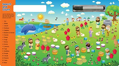 Bible 123s Write-On and Wipe-Off: Celebrate the Bible and Learn to Count (Bible Write-On and Wipe-Off)