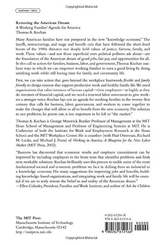 Restoring the American Dream: A Working Families' Agenda for America