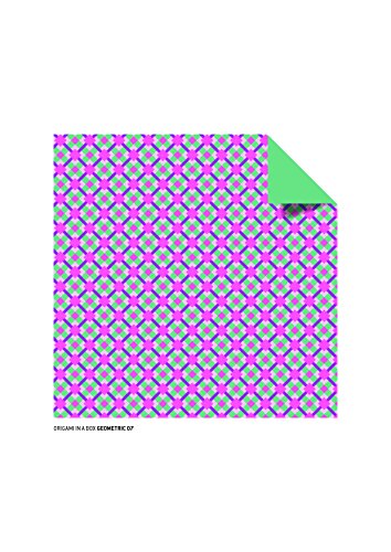 192 Origami Folding Papers in Geometric Patterns: 6x6 Inch Origami Paper Printed with 8 Different Patterns: Origami Book with Instructions 4 Projects Included