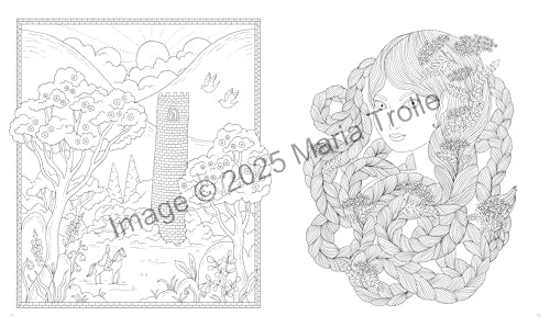 Fairytale Worlds: Coloring Book