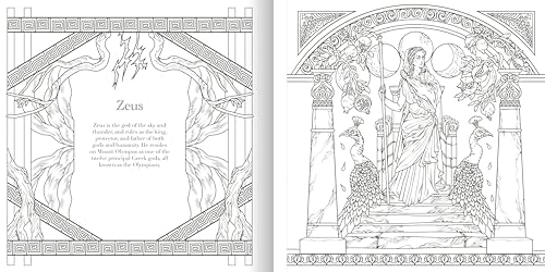 The Greek Mythology Coloring Book: Epic Scenes from Olympus and Beyond