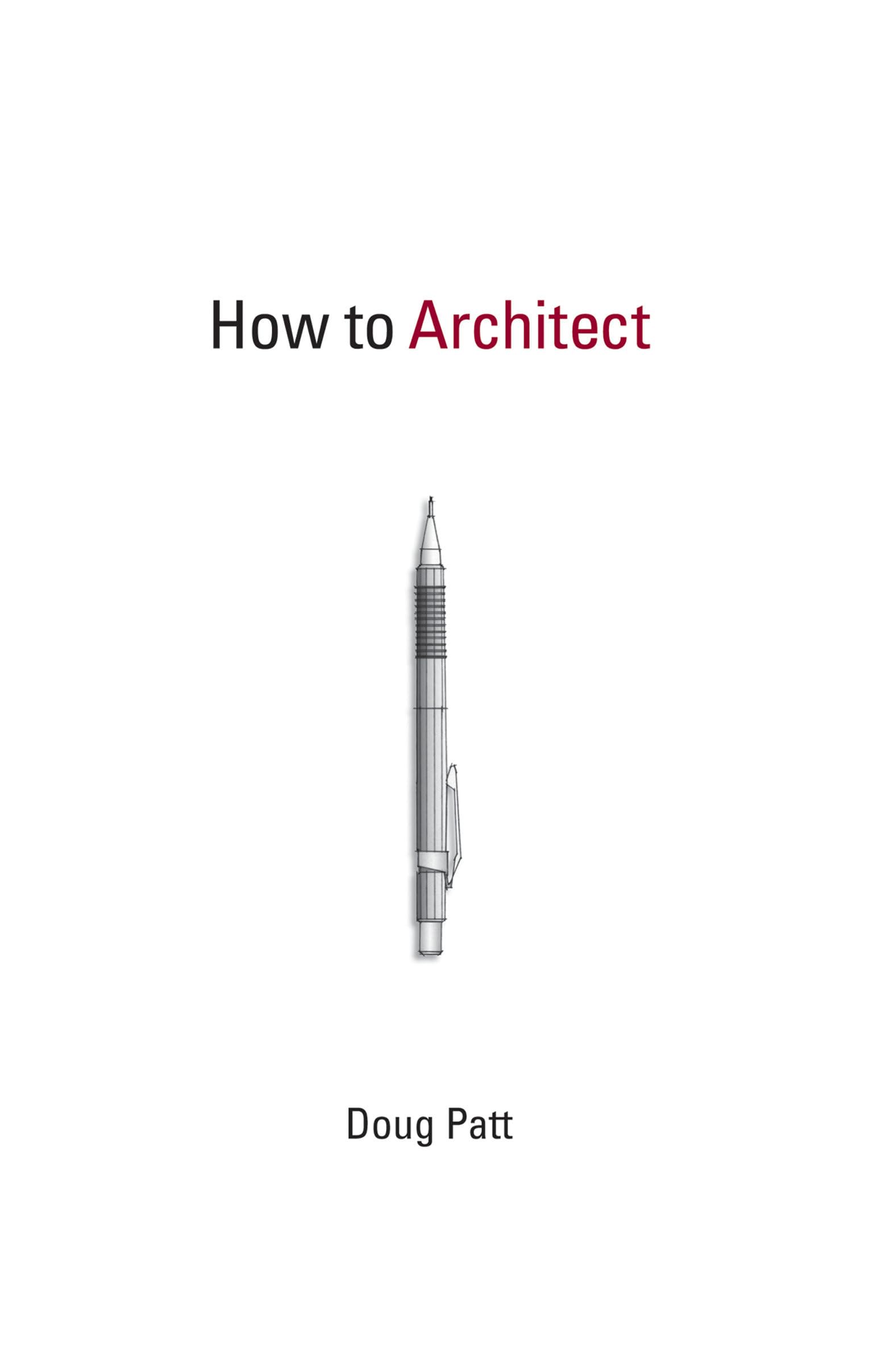 How to Architect (Mit Press)