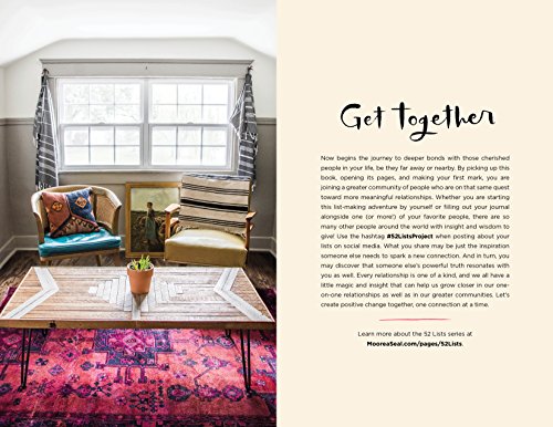 52 Lists for Togetherness: Journaling Inspiration to Deepen Connections with Your Loved Ones (A Weekly Guided Mindfulness and Positivity Journal for Women to Nurture Relationships)