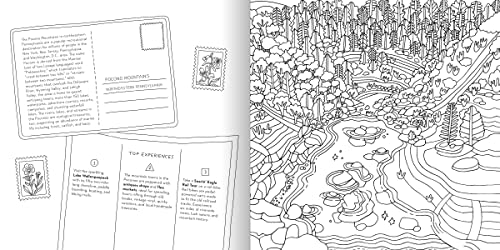 Road Trip! Coloring Book: Color Your Way to National Parks, Landmarks, and Roadside Attractions: A Coloring Book