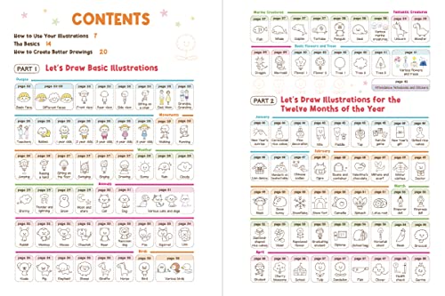 How to Draw Cute Doodles and Illustrations: A Step-by-Step Beginner's Guide [With Over 1000 Illustrations]